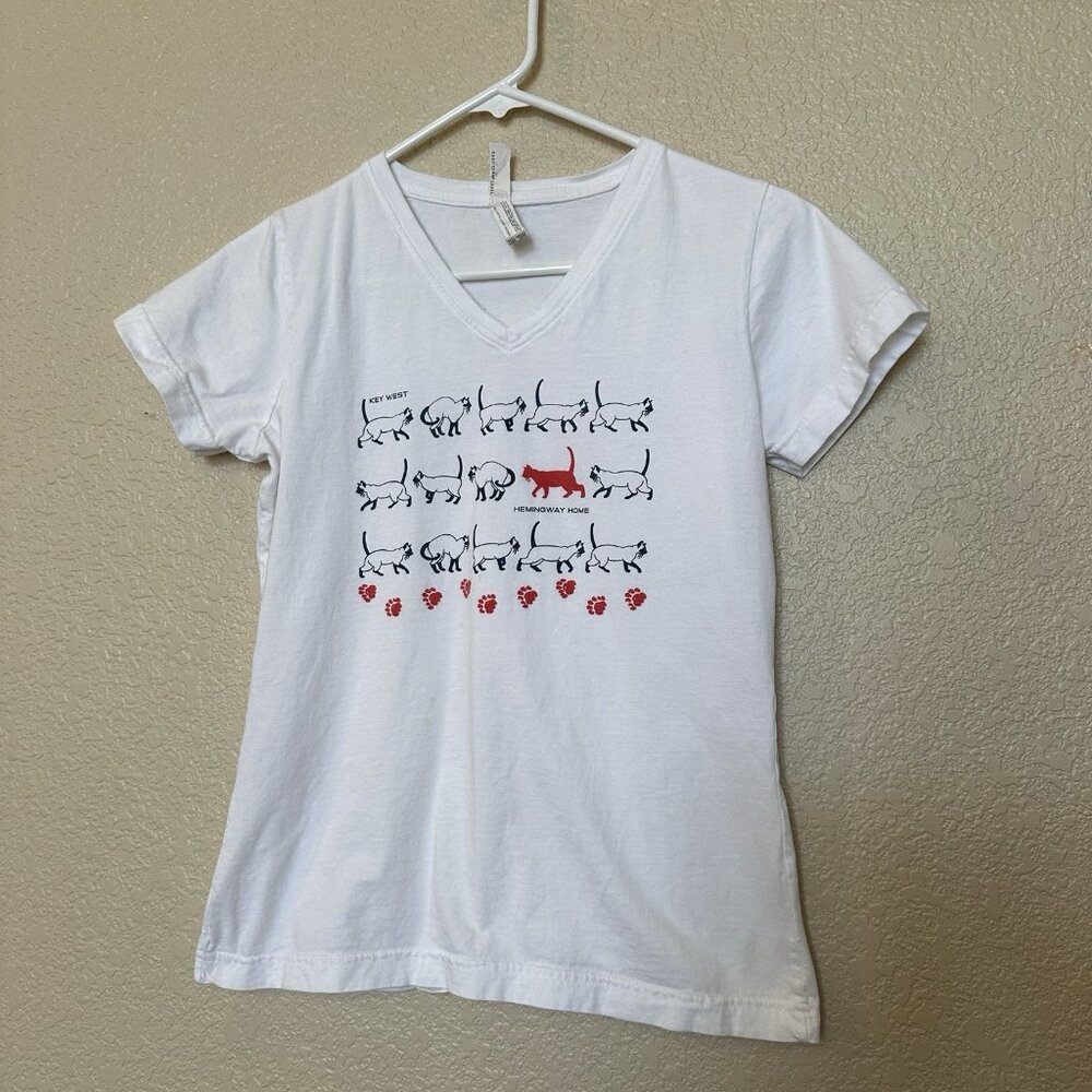 Vintage Hemingway House Six-Toed Cat Key West Florida Souvenir Top  Woman Small